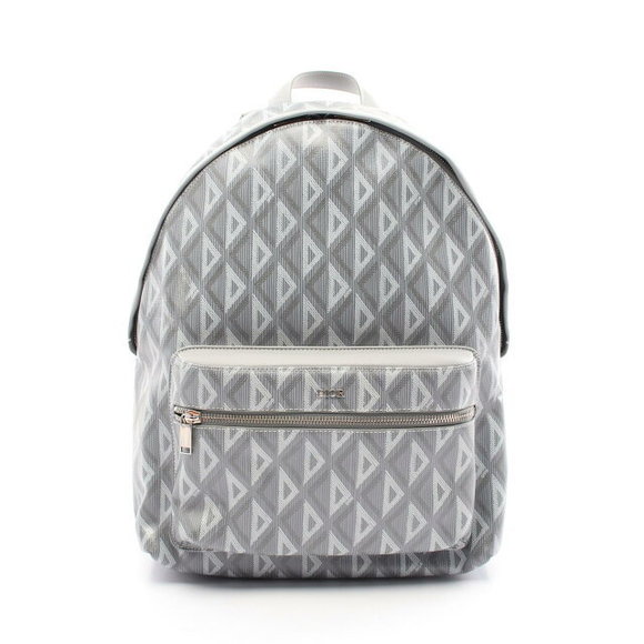 Dior Rider Diamond Backpack Leather gray men - Picture 1 of 4
